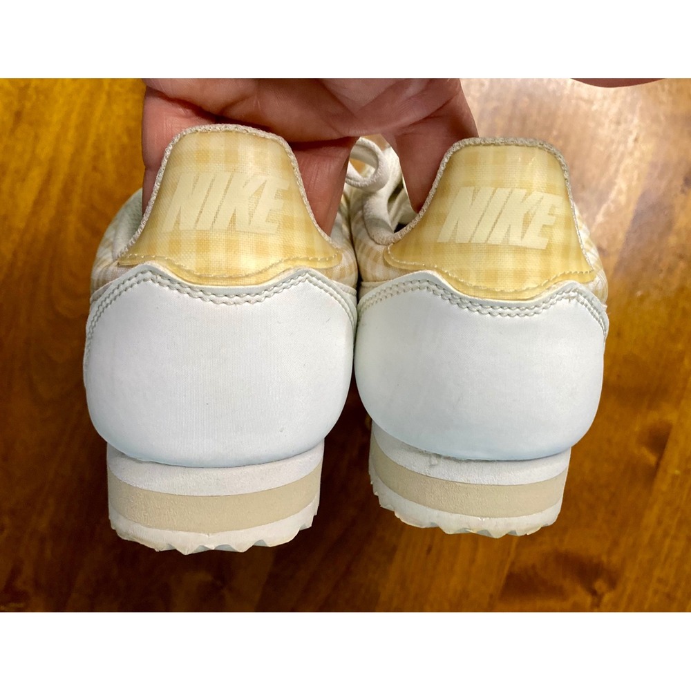 Nike Cortez Gingham Casual Sneakers Women's Size 8.5 White Beige - Picture 8 of 13